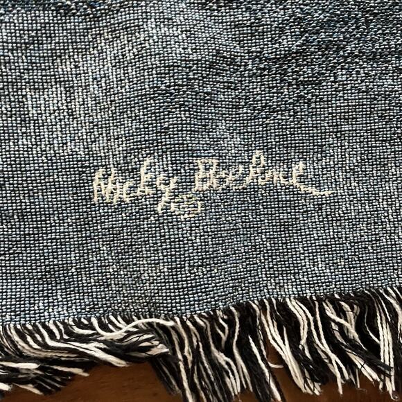 Vintage Nicky Boehme Christmas Throw Blanket Tapestry 50x66 Fringe Santa Village - Picture 2 of 2